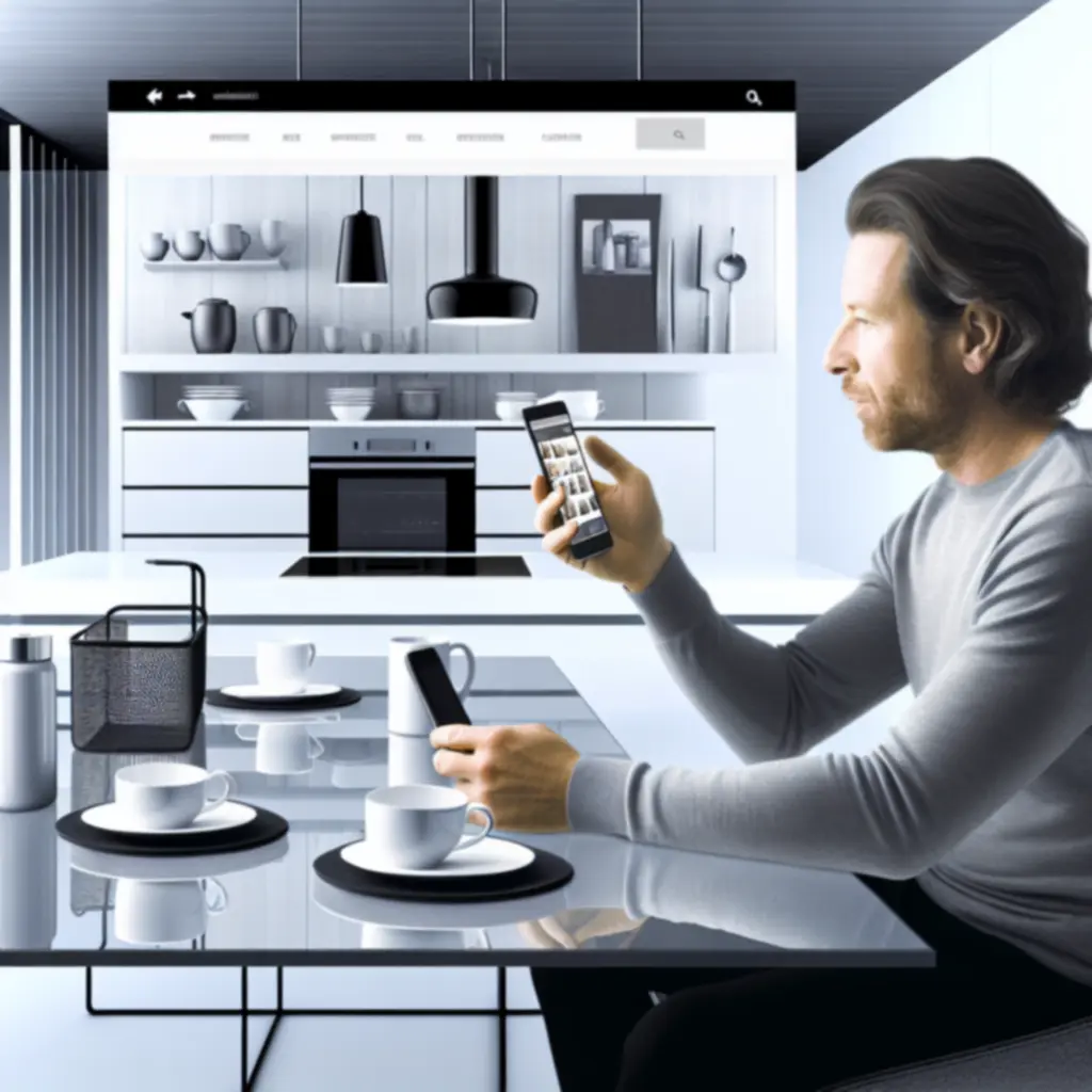 Zakupy w sklepie Kitcharop na smartfonie z przejrzystym i responsywnym interfejsem