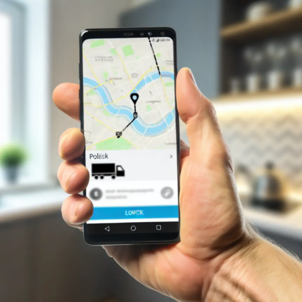 Śledzenie przesyłki na ekranie telefonu