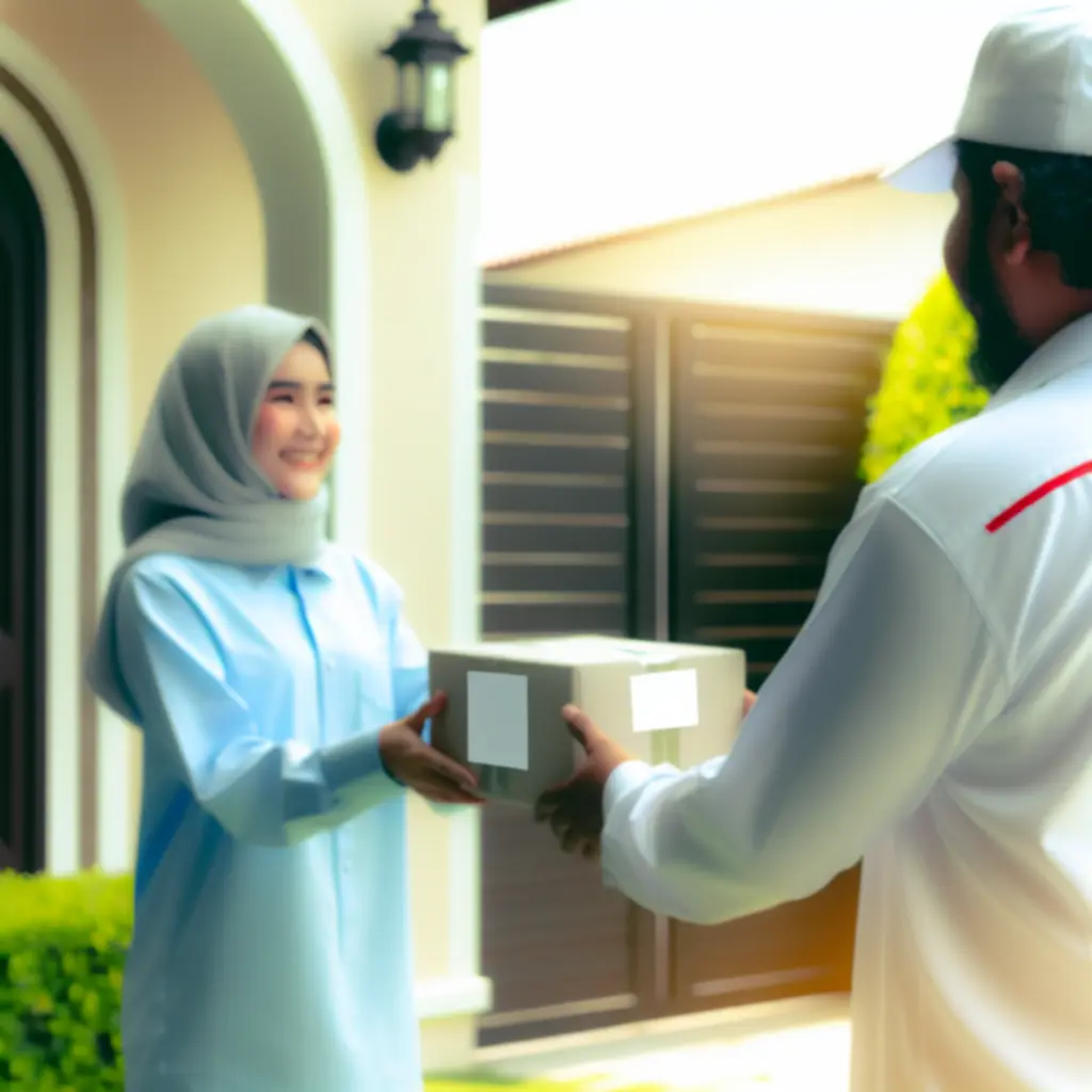 Ilustracja szybkiej dostawy produktów kuchennych